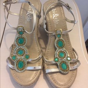 Brand new with tags Fibi & Clo wedge sandals